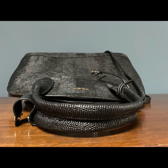Henri Bendel // Miss Bendel Dome Satchel // Shiny Lizard // Black - Picture 5 of 10